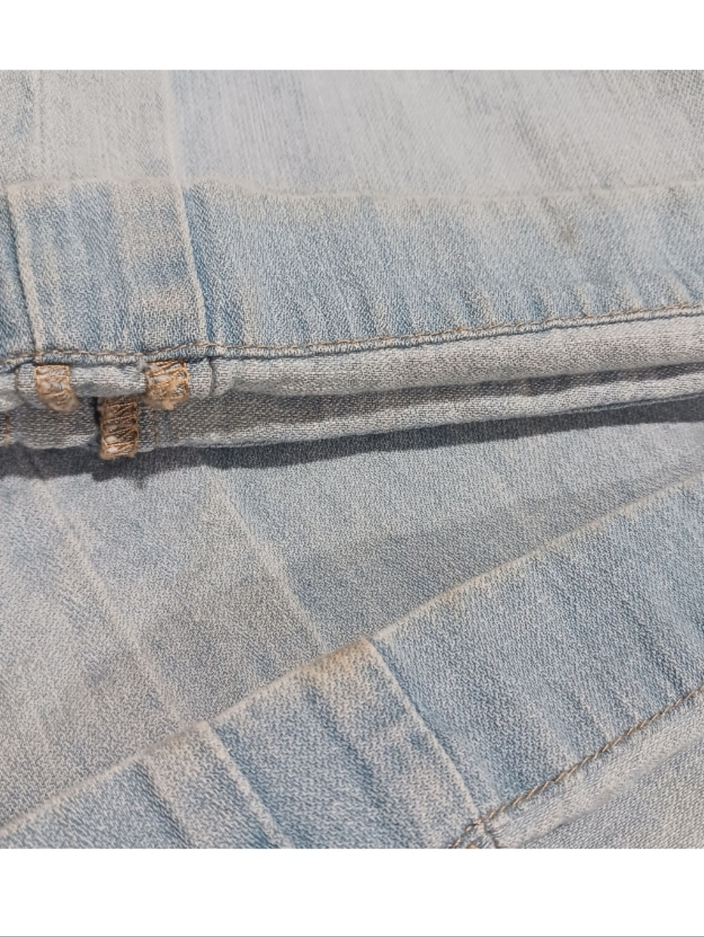 Pilcro Flare Cut Linen Blend Denim Jeans Pants - Picture 13 of 13